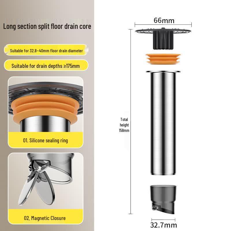 304 Stainless Steel Extended Floor Drain Odor Blocker