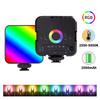 Portable Mini RGB Video Light Photography 6111K LED Fill Lamp Dimmable Hot Shoe Mount Adapter For Canon/Nikon/Sony DSLR Camera