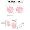 Polarized Retro Round Frame Sunglasses for Men and Fashionable Colorful Sunglasses [FEISEDY] Glasses, Women,