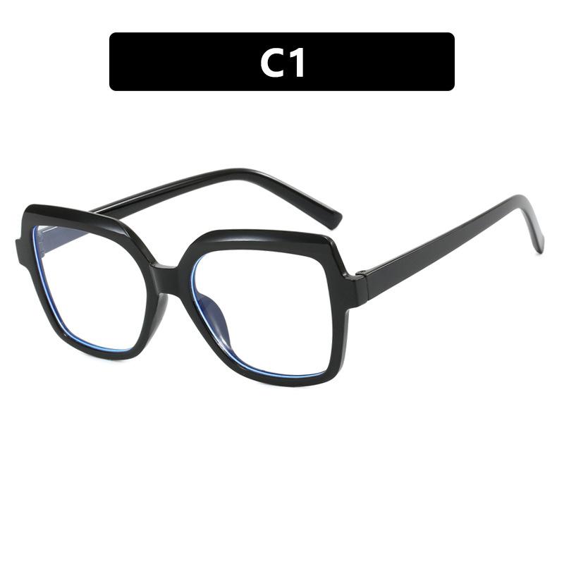 Splicing square glasses frame anti-blue light new glasses frame personalized color contrast fashion flat mirror ins Internet celebrity