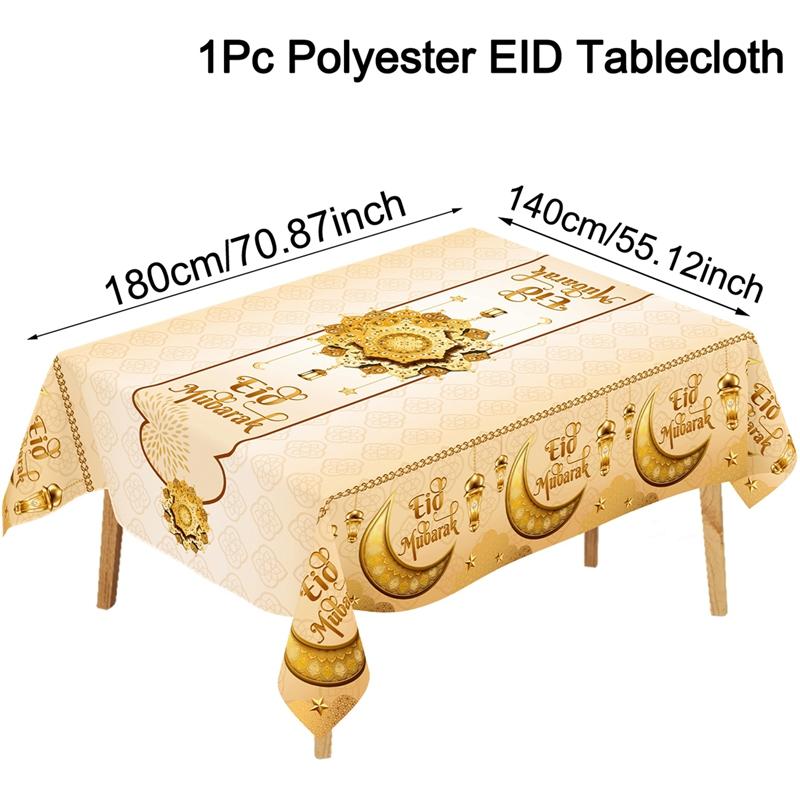 Ramadan Decor Tablecloth EID Mubarak Decor For Home 2025 Ramadan Kareem Islamic Muslim Party Eid Al Adha Gifts Happy Eid Al Fitr