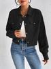 Cross2025 Women's Corduroy Lapel Jacket - Autumn/Winter Casual Short Coat