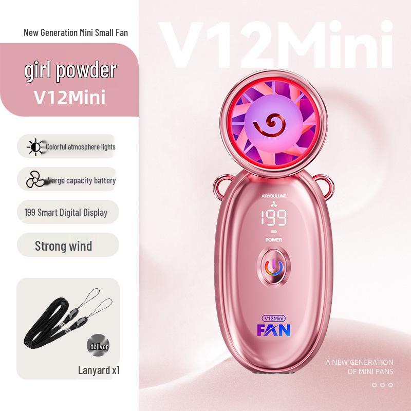Turbo Handheld Mini Fan: High-Speed, USB Rechargeable, Long-Lasting Battery, Portable and Powerful for Outdoor Use