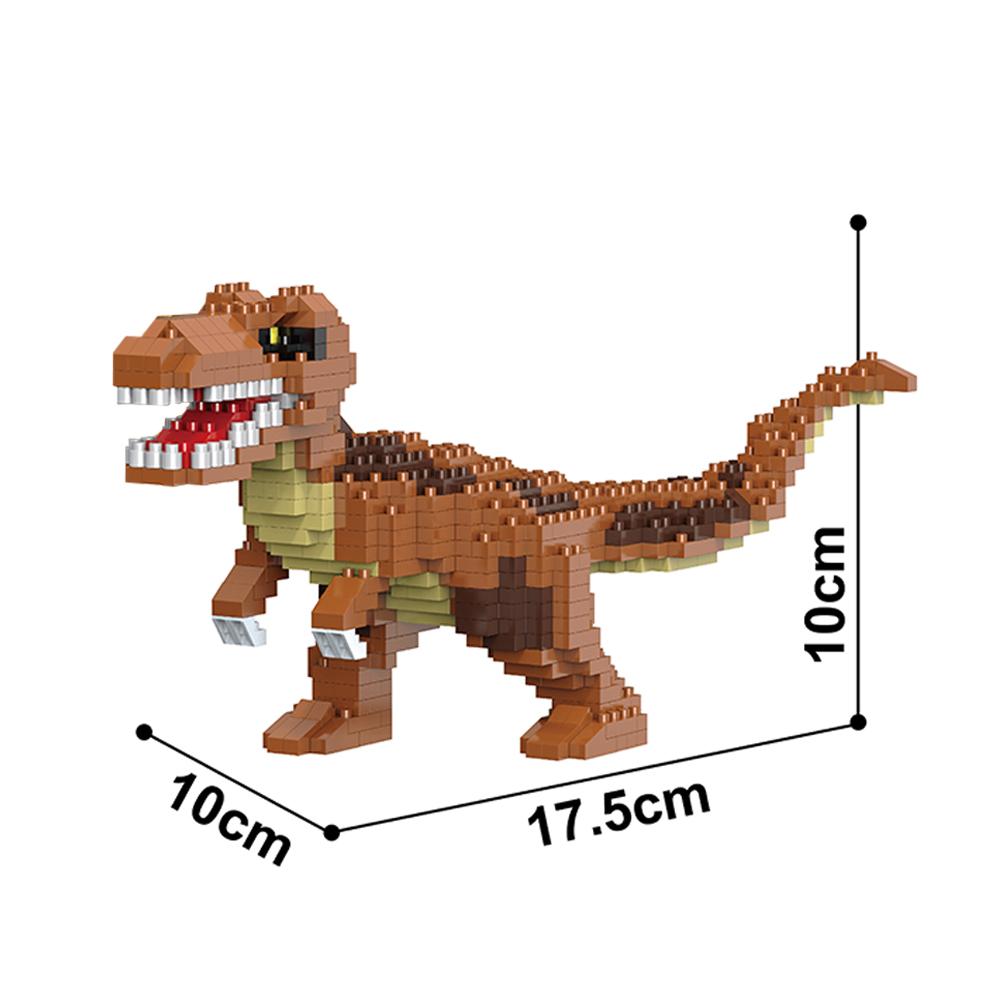 Micro Building Blocks T-Rex Dinosaur Model, DIY Creative Construction Set, Realistic Tyrannosaurus Rex Toy, Gift for Dino Fans in bag