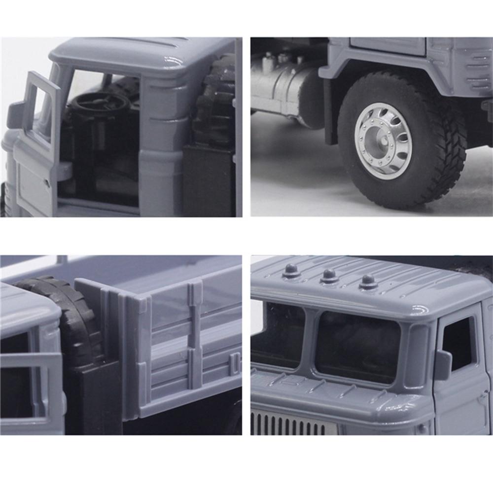 Model vojenského obrněného auta 1/43 vojenského nákladního automobilu, model vozidla se simulací kojenců pro dětskou zatahovací hračku se světelným zvukem (Starožitný lékařský vůz)