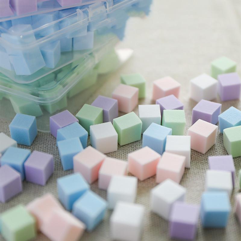 50Pcs/Box Nail Art Sponge Soft Sponges Macaron Color Nail Art Stamper Tools Manicure DIY Creative Nail Supplies Tools