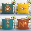 Home Decor Funny Eye Patterned Decorative Pillow Covers Pattern Cushion Cover Suitable for Sofa Bedroom Car Pillow Cover