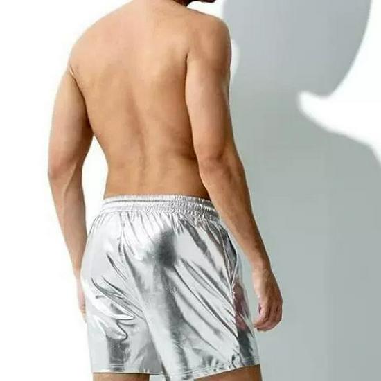 Pantalones cortos casuales de playa de charol para hombre 2024