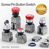 LANBOO 22mm High Current Button Switch with Light Metal Head Red Blue Yellow  24V220V LY380