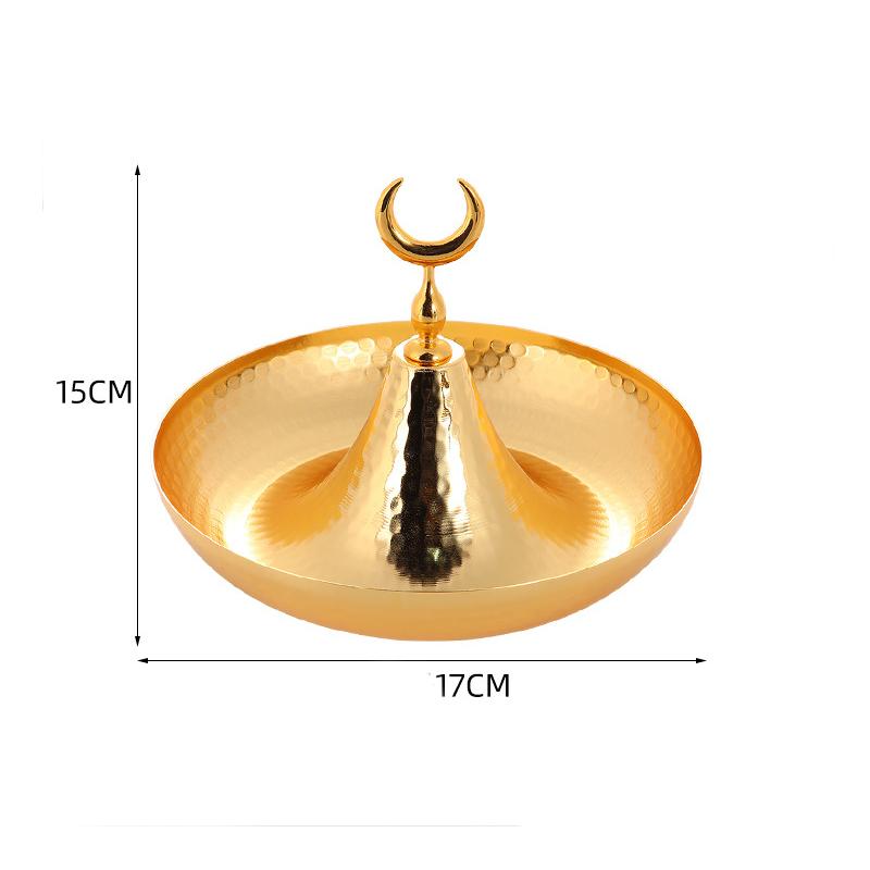 Luxury Nut Fruit Plate European Style Metal Candy Snack Tray Storage Containers Nut Bowl Table Home kitchen Decoration