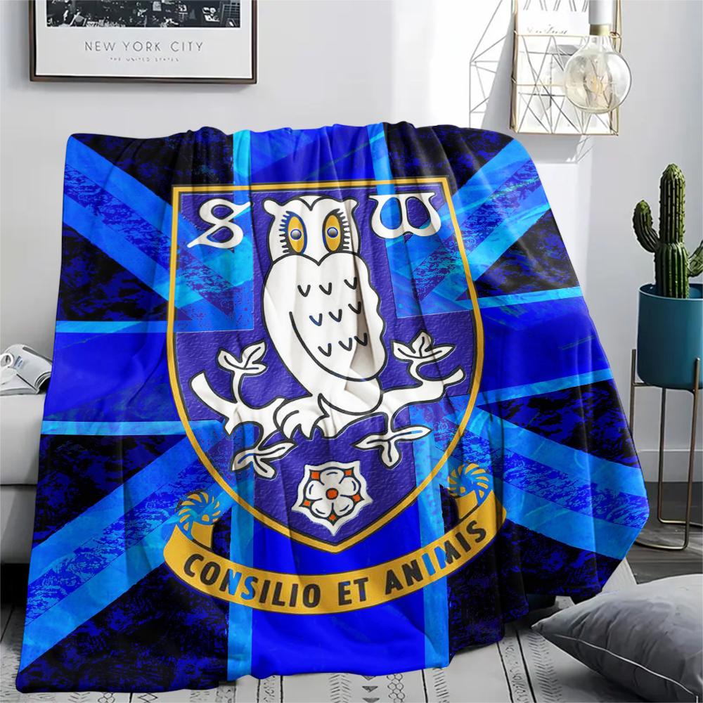 Coperta in Flanella con Motivo Sheffield Wednesday FC, Alta qualità Confortevole per Tutte le Stagioni, Arredamento per la Casa, Calore e Comfort, Perfetta per Regali.