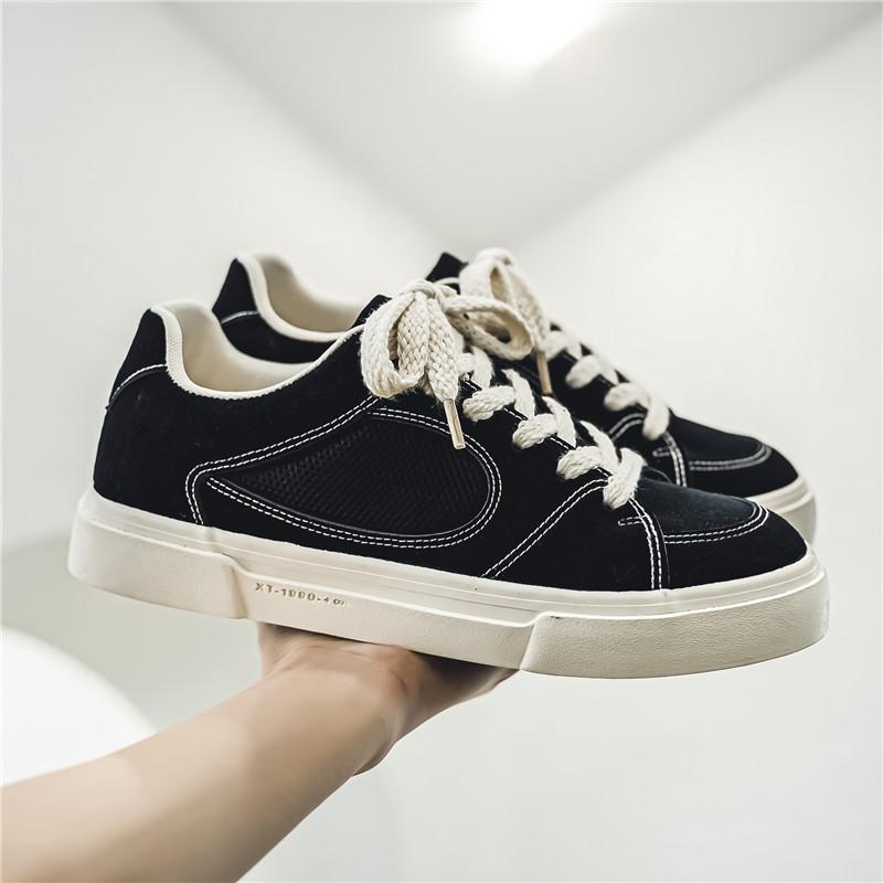 Vyriški drobės batai, marginti, vyriški sportiniai batai, patogūs batai storu padu, kvėpuojantys laisvalaikio batai