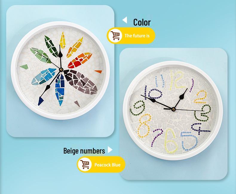 DIY Handmade Wall Clock Kit – Creative Collage for Children and Adults