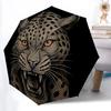 1pc Leopard Wildcat Automatic Folding Umbrella - 8-Rib Compact Travel Umbrella Durable & Portable for Outdoor Use, Perfect Gift064