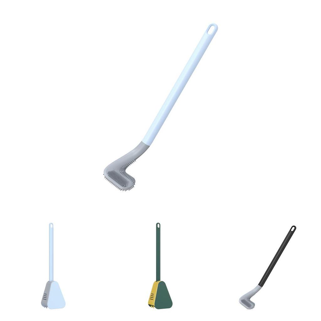 Toilet Brush For Golf Lovers Soft Rubber Bristles Extended Handle Leak-proof Base