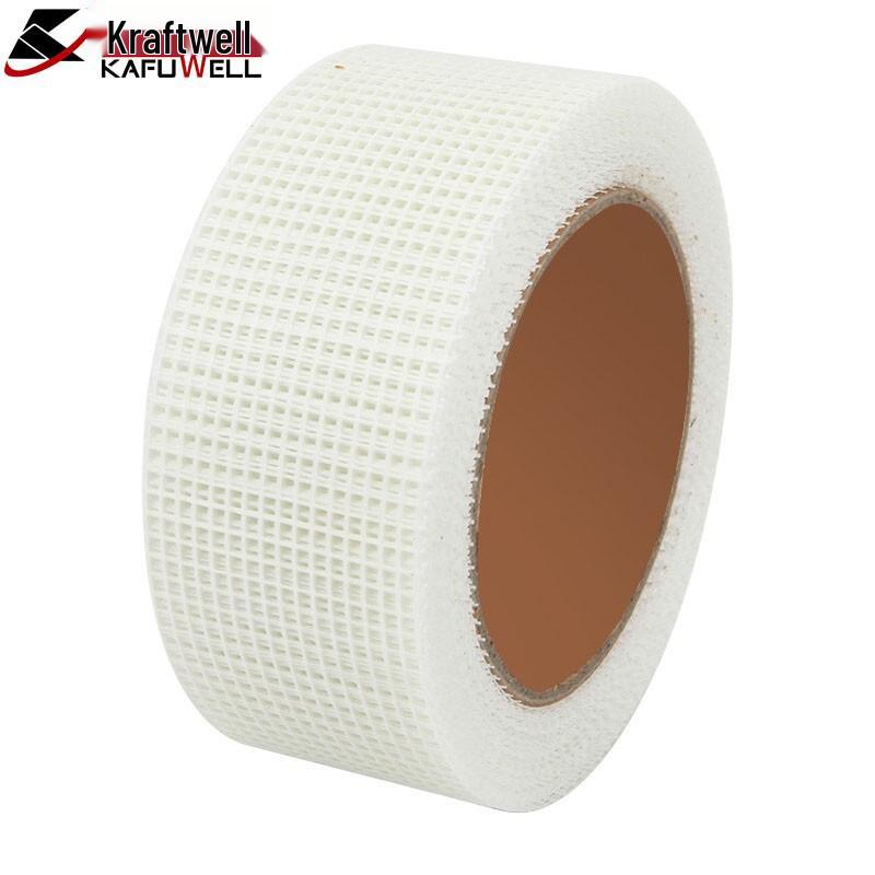 

Kraftwell Стекловолоконная сетка для швов, Самоклеящаяся, Прочная на разрыв, Устойчивая к коррозии и высоким температурам, 5 см х 25 м.