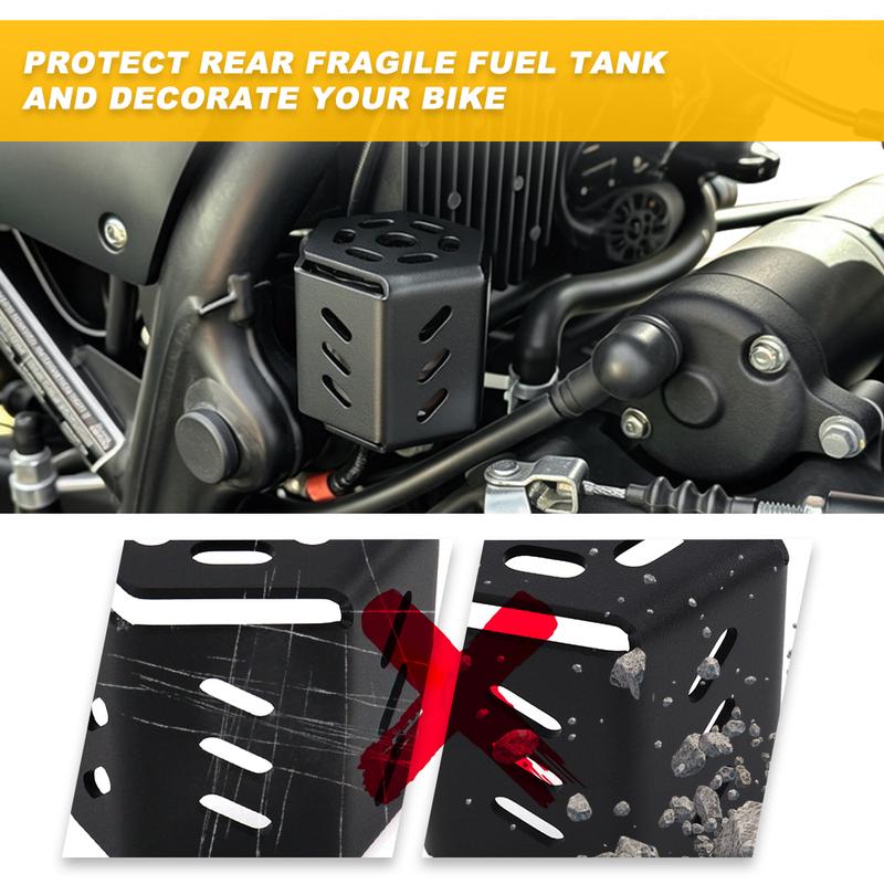 For Royal Enfield Himalayan 411 2016- SCRAM 411 -2024 Motorcycle Rear Brake Fluid Reservoir Guard Cover Protect Aluminum