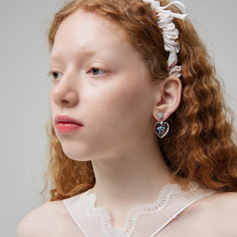 LOVUEE Sweet Peony Scruchie Bow Headband with White Stone details