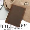 Jiameida Vintage Crazy Horse Leather Passport Wallet & Card Holder
