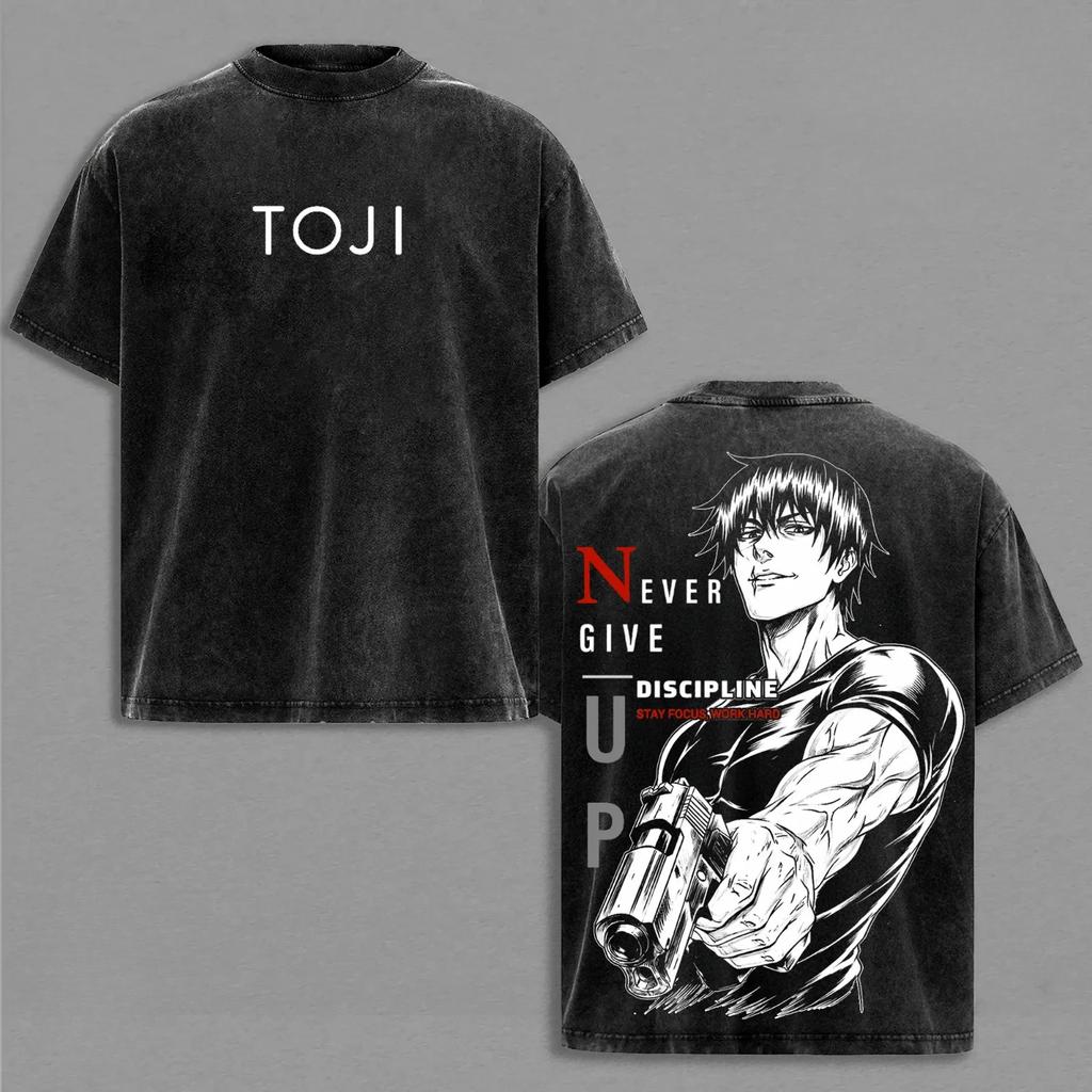 Anime Jujutsu Kaisen Mahoraga Graphic T Shirt Men Women Clothing Casual Oversized Tshirt Washed Cotton Tee Harajuku Male T-shirt