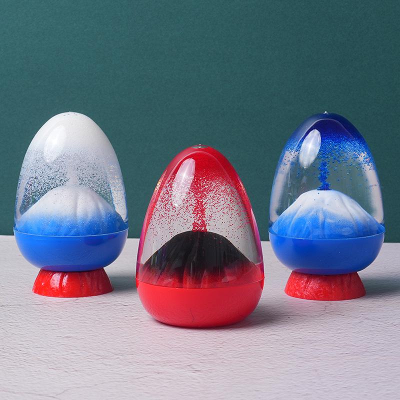 Eggshell Volcano Quicksand Acrylic Hourglass Timer Ornament