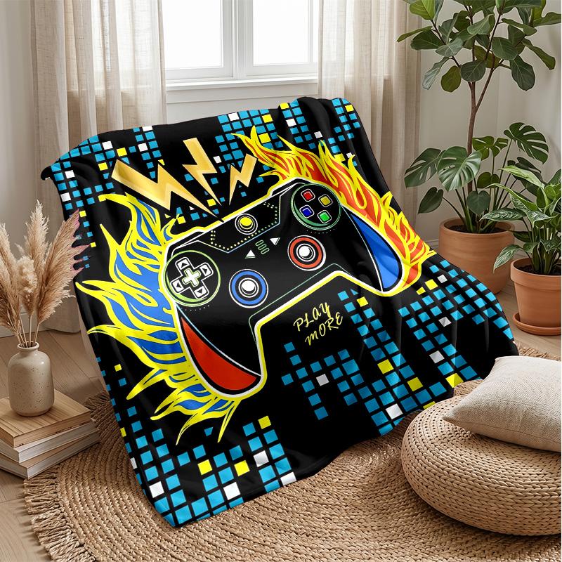 Gaming Controller In Water Theme Blanket Lightweight Warm Flannel Blanket Decorative Throw Blanket for Home Decoration