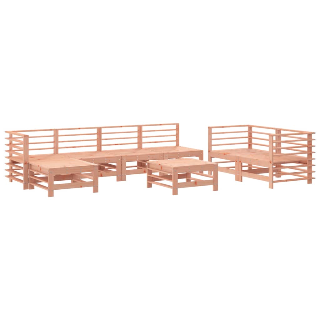 Vidaxl 8-Cz. Garden Furniture Set, Solid Larch Wood