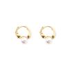 Sterling Silver Retro Pearl Stud Earrings - Trendy French Style Women's Cuffs
