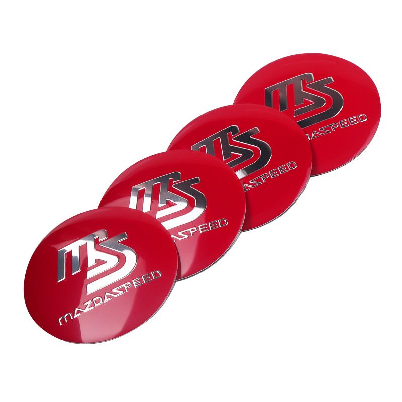 4pcs Car Styling 56mm Metal Car Tyre Steering Wheel Center Hub Cap Sticker For Mazda 3 6 CX 5 CX-5 CX3 323 MX5 Auto Accessories HFJUDO