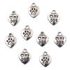 Vintage Silver Heart Pendant with 'Love' Letters - Creative Handmade Jewelry Accessory