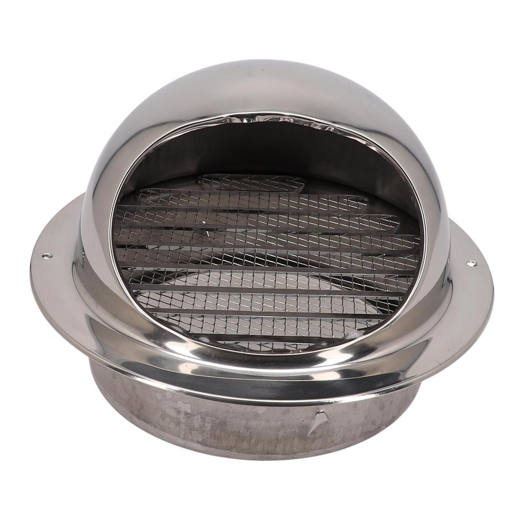 Silver Vent Cap Stainless Steel Windproof 75-200mm