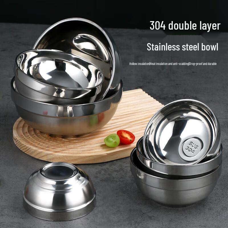 304 Stainless Steel Double-Layer Insulated Bowl