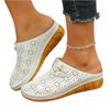 Women's Casual Slip On Wedge Sandals Summer Open Back Clogs Lightweight Breathable Cutout Design Comfortable Footwear