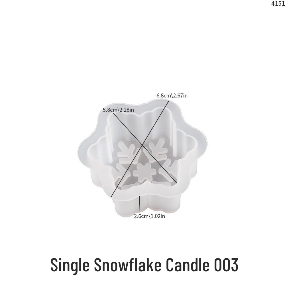Epoxy Resin Christmas Ornaments: Snowflake, Snowman, Reindeer Mold Set for Plaster and Wax Candles