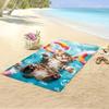 Cute Kitten Beach Towel Quick Dry Microfiber Sand Free Absorbent Lightweight Washable for Summer Kids Pool Travel Vacation