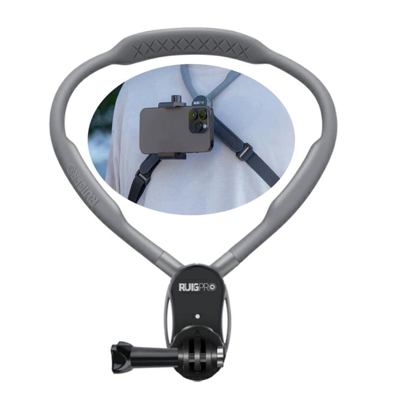 Magnetic Neck Mount Neck Strap for Camera 360Degree Angle Adjustable Body Mount Lightweight Magnetic Neck Support