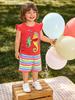 Summer New Arrivals: Cute Patchwork Print Girls' Short Sleeve Two-Piece Set - European & American Style