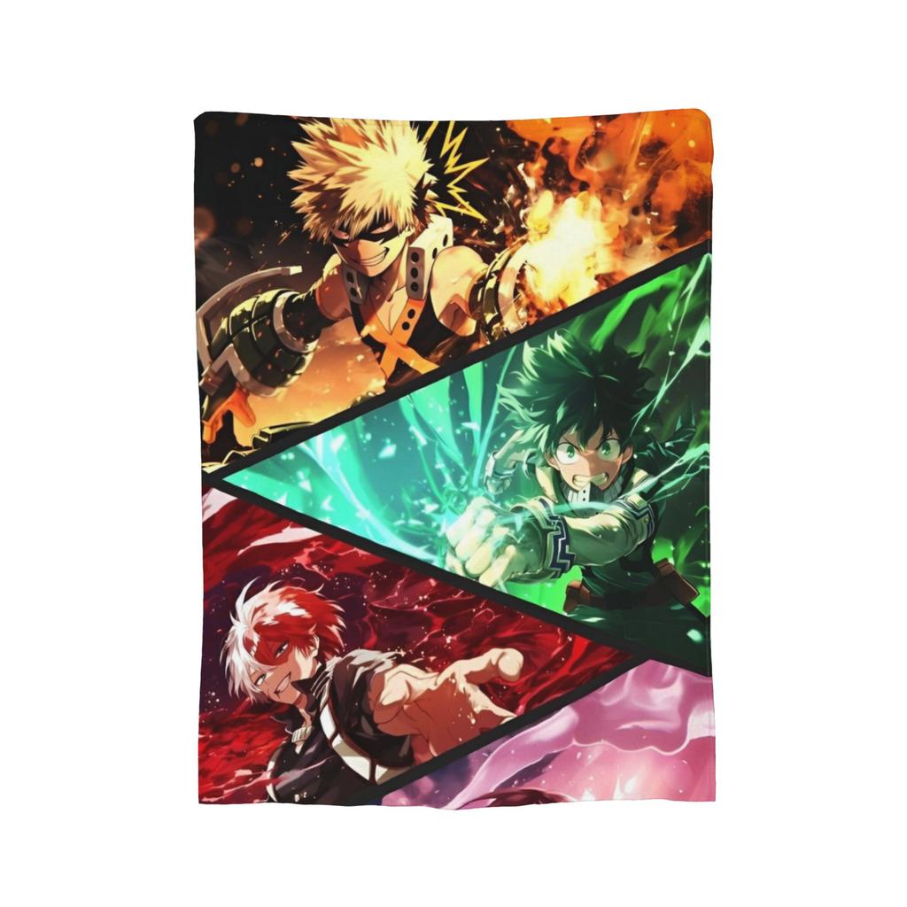 My Hero Academia Blankets Fleece Anime Warm Throw Blankets for Car Sofa Couch Bedroom Quilt