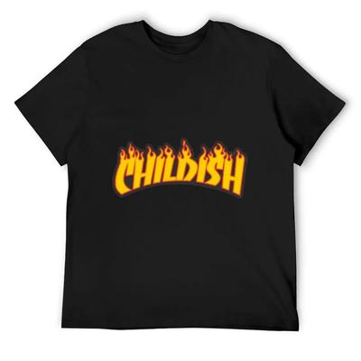 TGF Childish Fire T-Shirt Valentines Boutique Clothes Man Clothes Summer 2025 T-shirts Man Mens Graphic T-shirts Funny