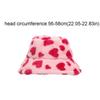 Cute Faux Fur Plush Fisherman Hat Thicken Warm Love Heart Bucket Hat Coldproof Fluffy Winter Plush Hat Autumn