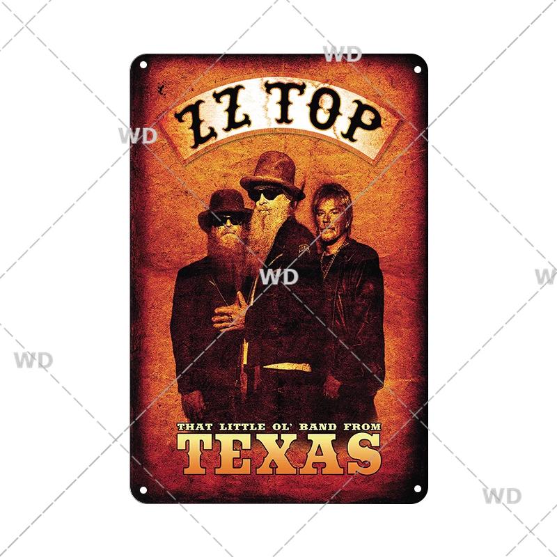 Retro Famous Rock Band Tin Sign Singer Poster Metal Plaque Vintage Metal Plate For Coffee Bar Pub Man Cave Room Home Wall Decor