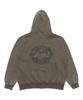Ben Davis Bleach Washed Patch Zip-Up Hoodie Khaki