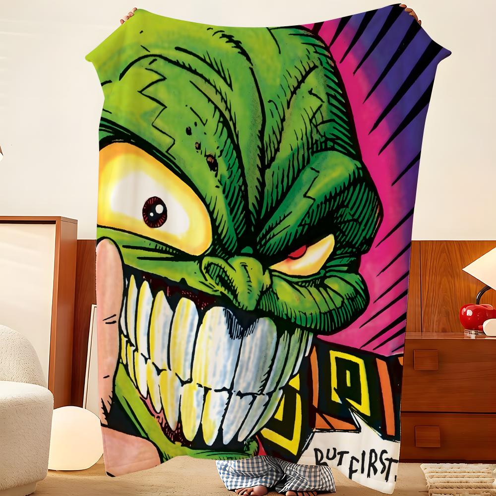 Movie T-The M-Mask Throw Flannel Throw Blanket, Lightweight Cozy, Durable Washable Cute Cool