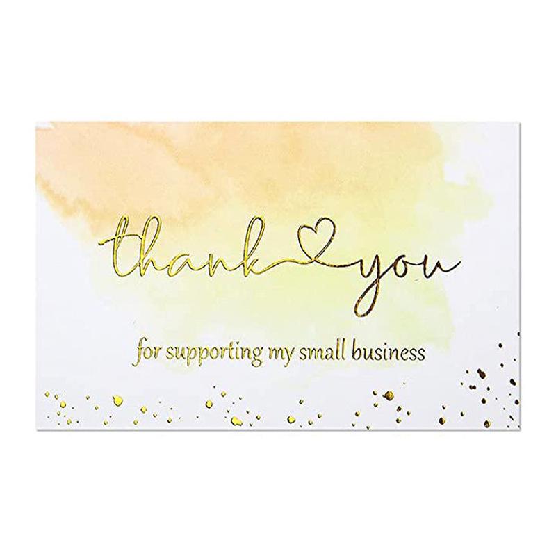 Pink 'Thank You' Cards - 50 Sheets/Pack for Gift Boxes, Decorations, and Postcards