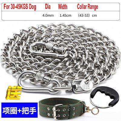 Hq Lc02 100% Roestvrij Staal 304 Naadloos Knooploos Jack Link Ketting Huisdier Hond Leash Kleine Grote Honden Lijn Leash Met Halsband Handvat (as the picture,4 Meter)