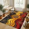 Floral Garden Theme Crystal Velvet Rug Personalized Custom Name Text Soft Floor Mat Home Decor