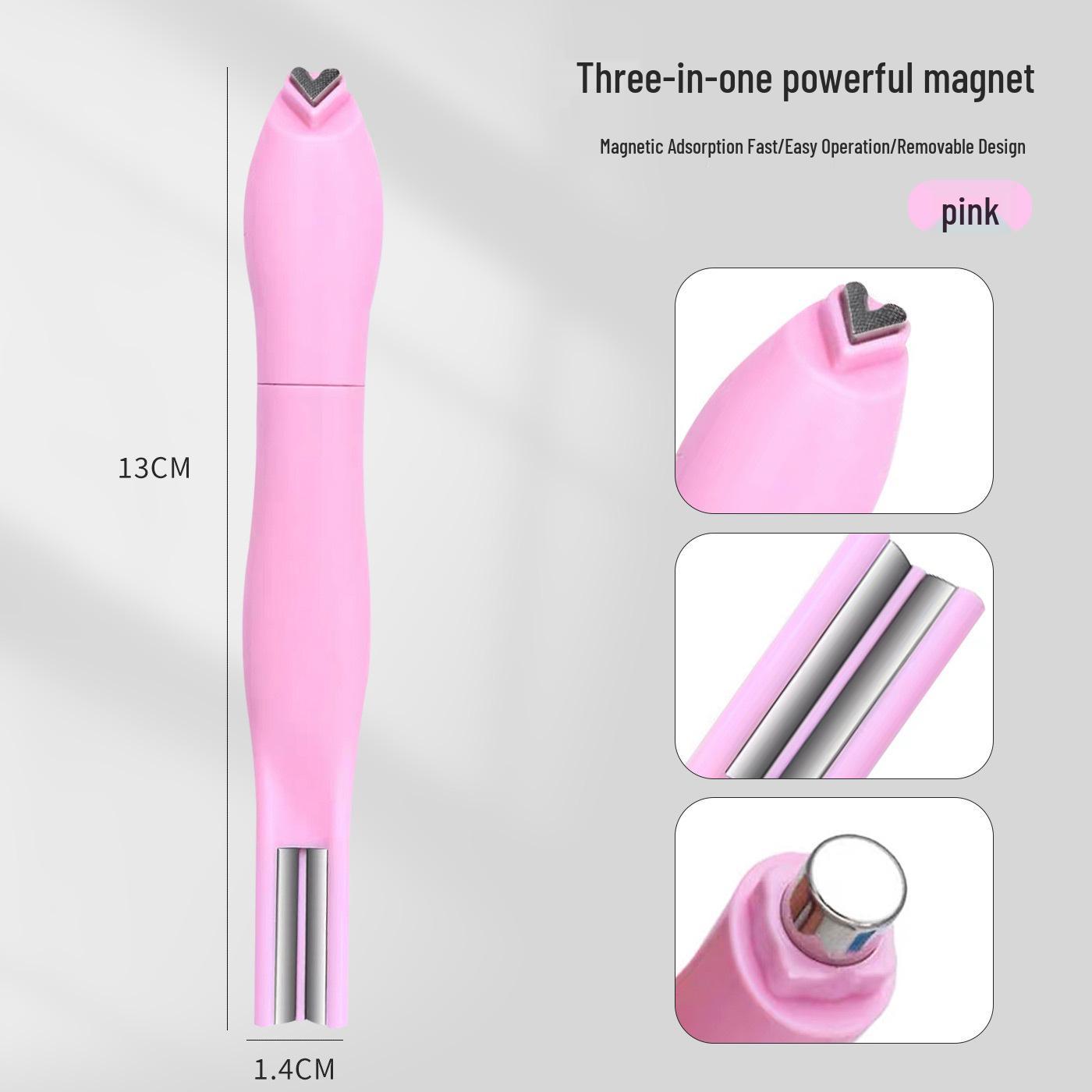 Heart Snake Pattern 3-in-1 Detachable Cat Eye Nail Art Magnet Tool