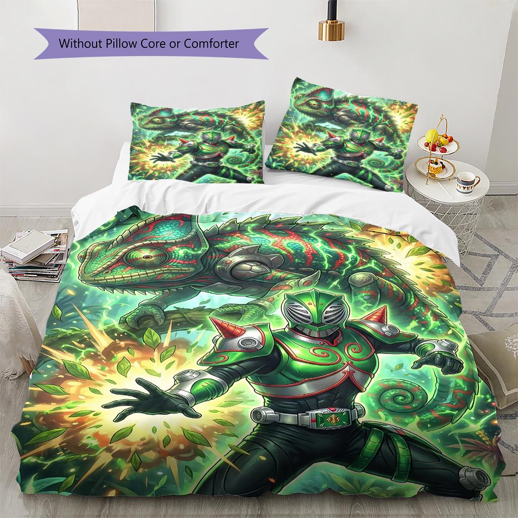 Rider RyukiPattern Bedding Quilt Set Home Decoration Gift (1 * duvet cover + 2 * pillowcase without core)