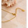 Yhpup Stainless Steel Leaf Chain Tassel Cubic Zirconia Pendant Necklace Stylish Unique Delicate Collar Jewelry Waterproof