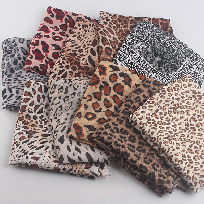 100x150cm 75D Imprimeu Leopard Șifon Material Rochie de Var cu Bretele Protecție Solară Subțire Transparentă Cădere Liberă Material Șifon Fără Șifonare